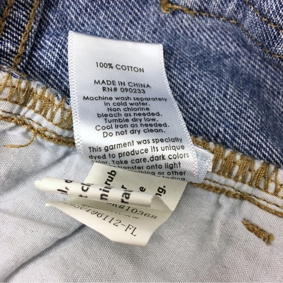 PACSUN Mom Short High Rise Waist Jean Denim Double Yoke Western Flair Size 28 - Picture 9 of 11